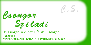 csongor sziladi business card